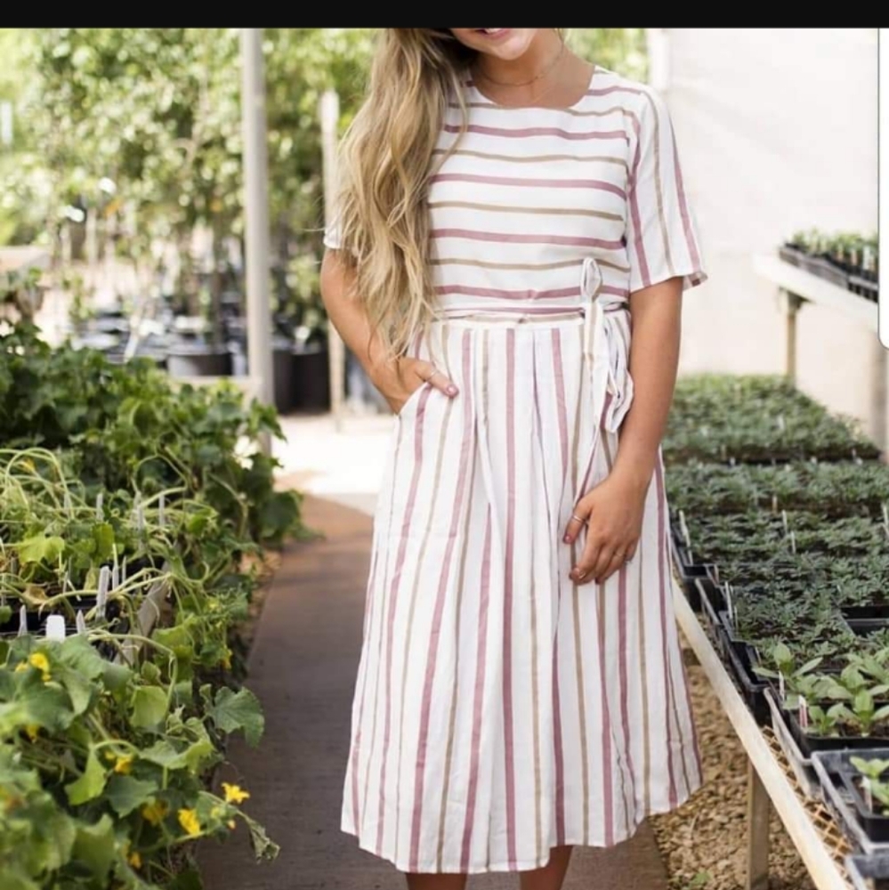 Polagram midi dress